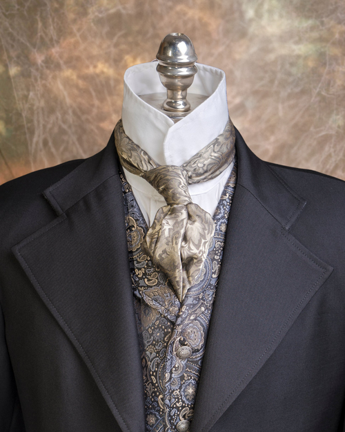 Men's Black Gaberdine Wool Frock Coat