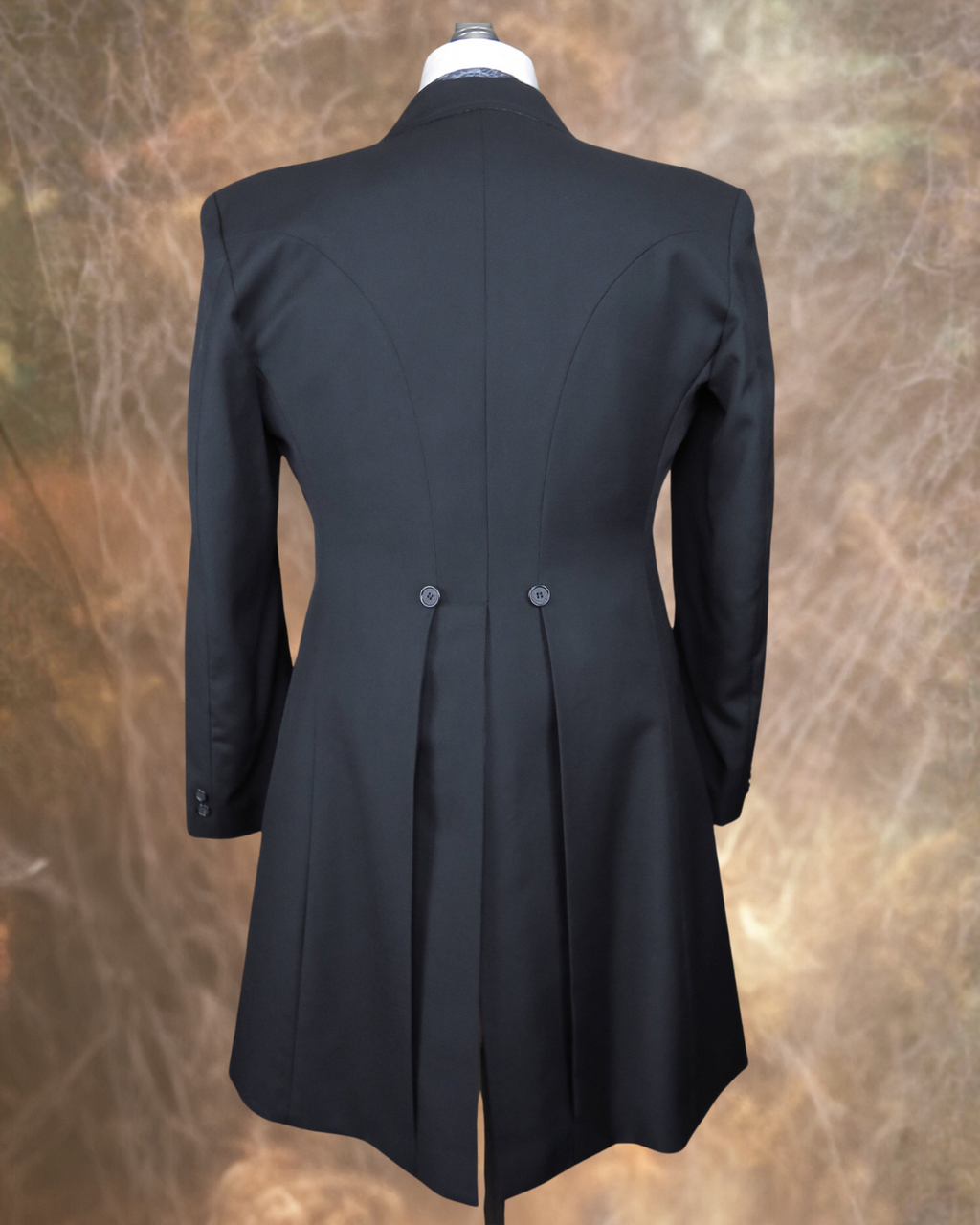 Men's Black Gaberdine Wool Frock Coat