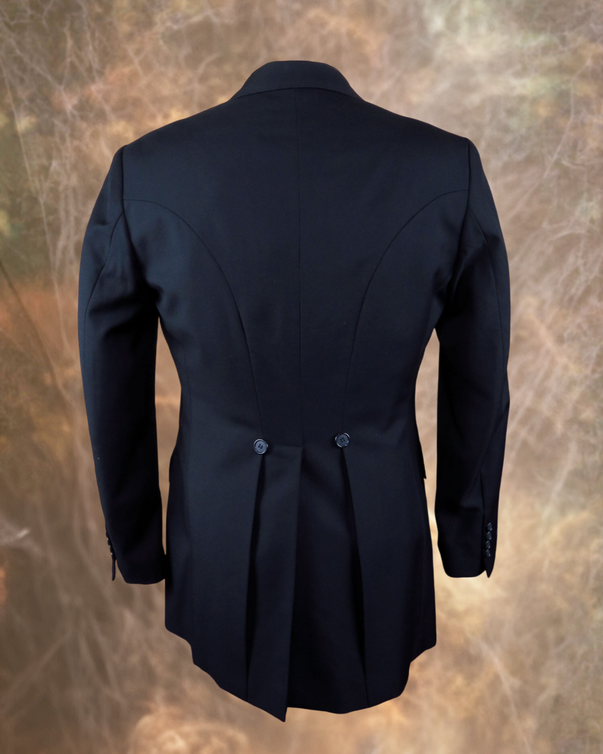 Men's Town Coat - Black Gabardine Wool - Western Cut Blazer